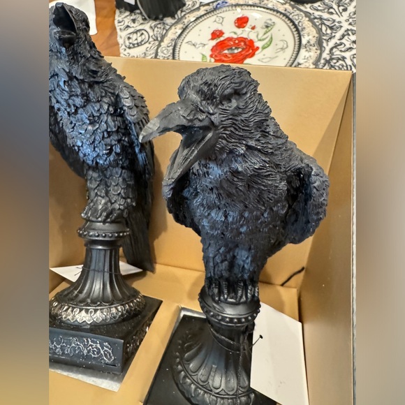 Crow taper Candle Holders pair - Picture 11 of 16